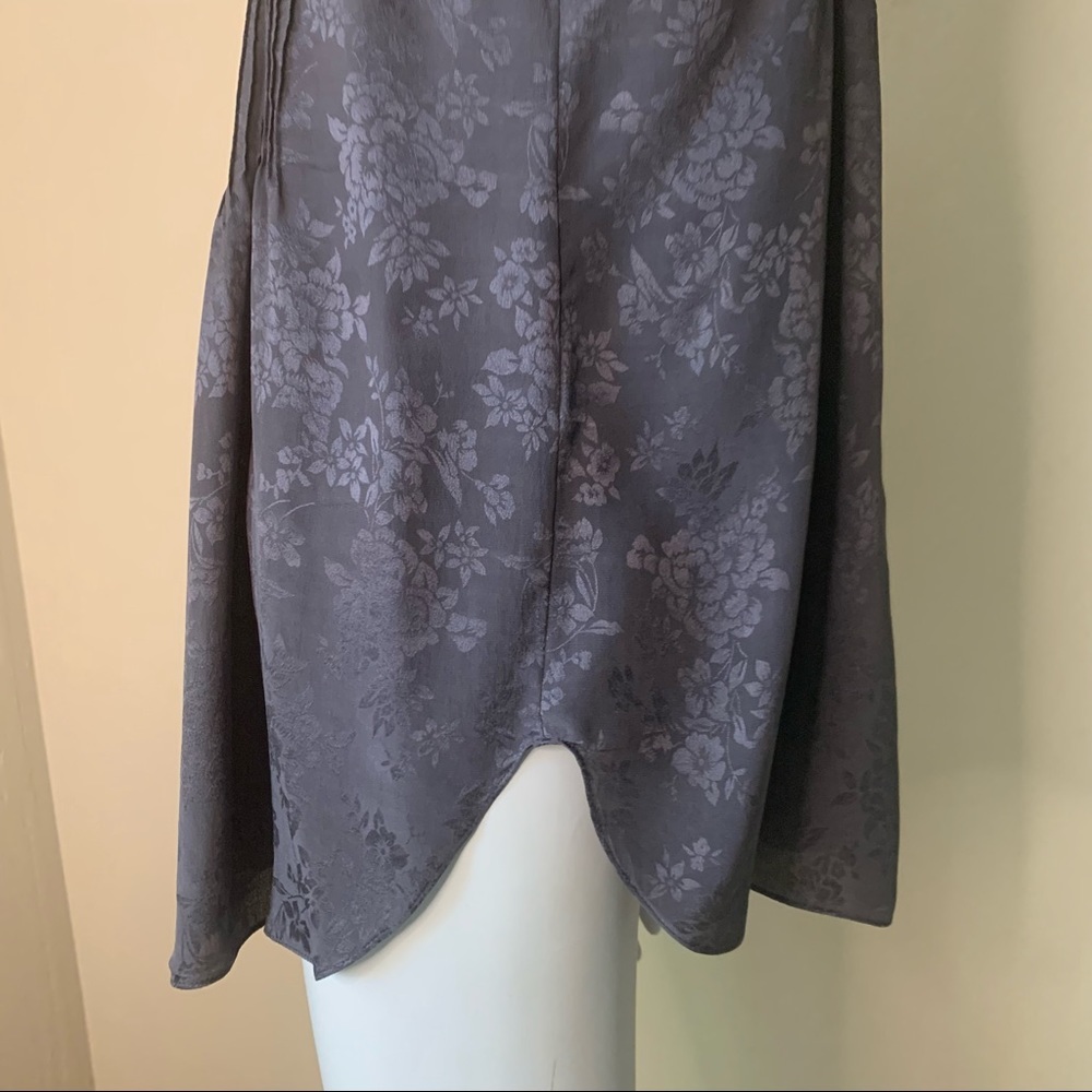 REBECCA TAYLOR 100% Silk Jacquard Blue Loose Fit Tank Size 8 - Picture 12 of 16
